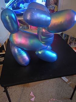 Large Blue Stuffed Balloon Dog Plush