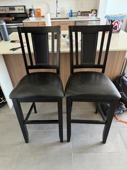 Black bar stools
