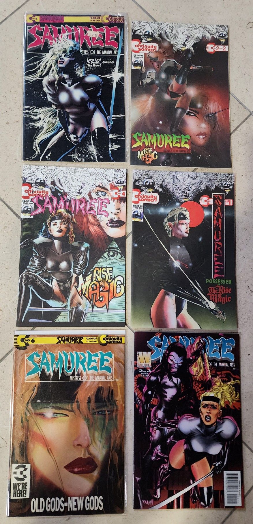Continuity Samuree Comic Lot of 6 NM 1989 yr 1993 yr