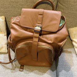 Faux Leather Diaper Bag 