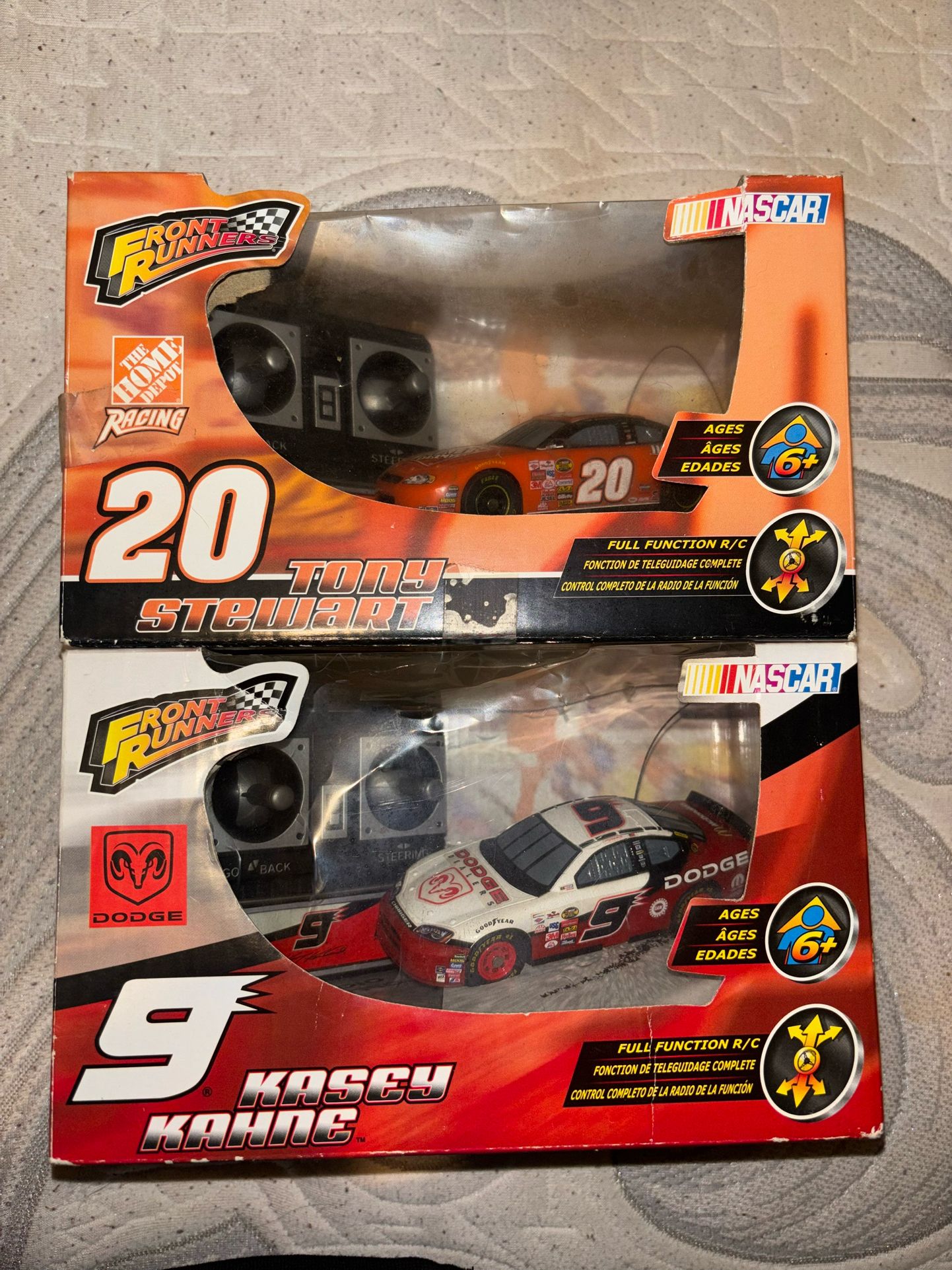 Vintage Two Front Runner NASCAR Remote Control Race Cars