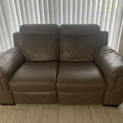 Leather Loveseat Recliner Electric