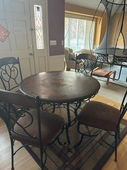 Dining table and chairs