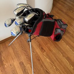 Golf Clubs Set With Hyrids And Irons By Tour Edge With Bag 