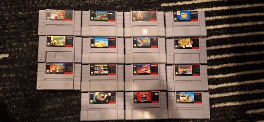 Original Super Nintendo Games Cartridges SNES