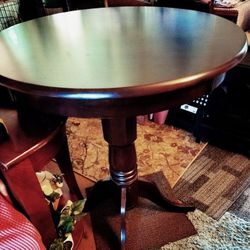 Round Kitchen Table …Beautiful Bistro Counter Height Mahogany Table 