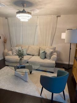 Nice and comfortable sofa and 2 leather chairs