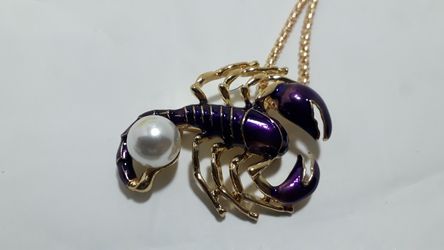 Scorpion Pendant with Gold Plated chain