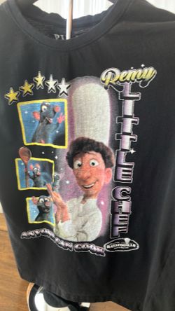 Disney Pixar Ratatouille Remy "Little Chef" Graphic T-Shirt Black XL