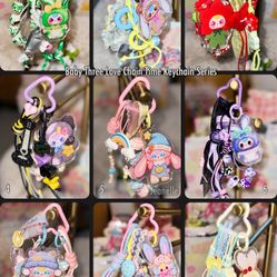 Baby Three Love Chain Time Series Official Keychain/Larnyard - New out of box BB3- Bloosom Snowfall