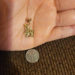 14k Gold Small Diamond Cut Pendant ONLY Chain NOT Included Oro 14k Solo Dije Cadena NO Incluida Read Description