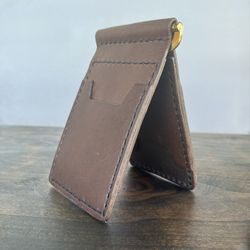 Handmade Leather Moneyclip Wallet