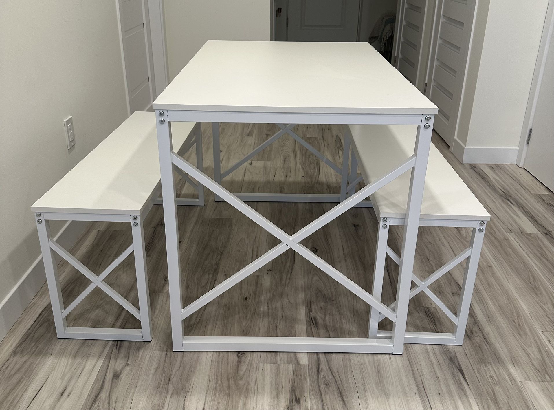 Kitchen Table w/2 Benches For 4