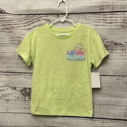 NWT Disney Lime Green Stitch Aloha T-Shirt size 5