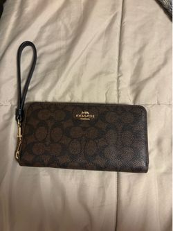 Coach long zip around wallet
