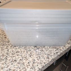 Set Of Four 6 Qt Storage Boxes