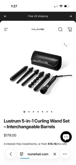 NuMe 5 in 1 curling wand set