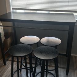 Gently Used Table And Stools