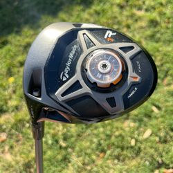 EXCELLENT LEFT HANDED TAYLORMADE R1 BLACK LIMITED EDITION GOLF DRIVER 8.0*-12* ADJUSTABLE LOFT W CUSTOM ORDER FUJIKURA SPEEDER AIR GRAPHITE STIFF 