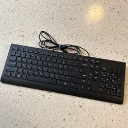 Lenovo Matte Black Essential Wired Keyboard