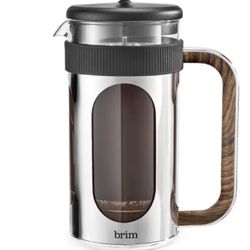 Brim 8 Cup French Press with Wood Handle