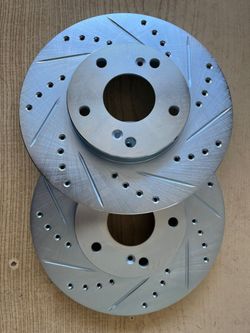 Honda Accord LX 08-09-10-11-12-13-14-15-16-17 Front Drill Slot Rotors Ceramic Brake Pads