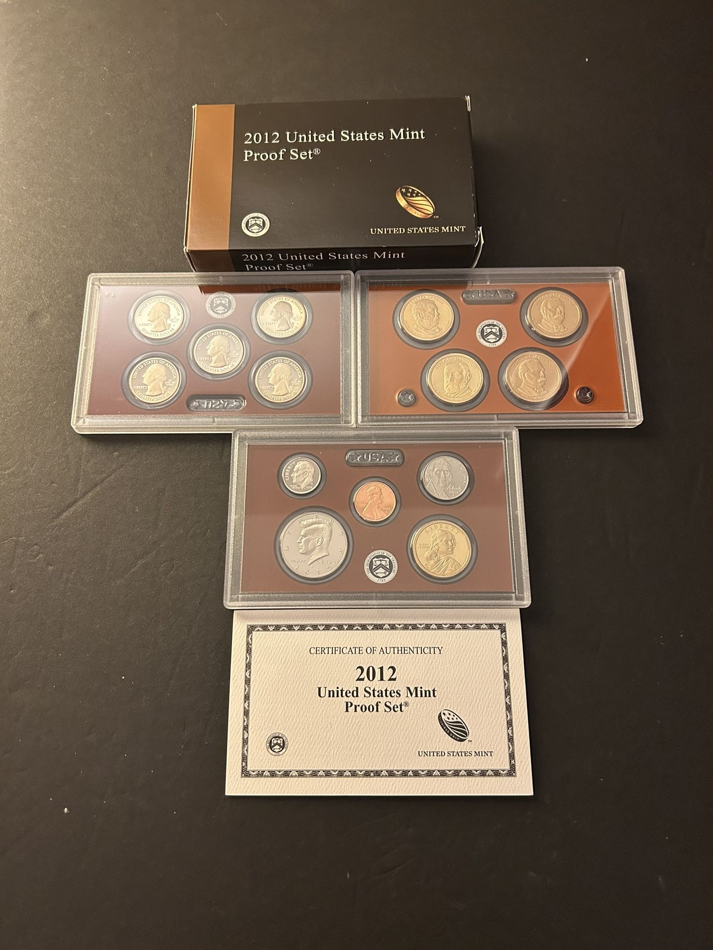 Coins – 2012S Brilliant Uncirculated Proof Set in Original Mint Packaging – Total 14 coins $94