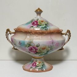 Antique R.S. Prussia Porcelain Tureen Lidded Bowl Jar