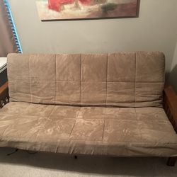 Futon with Wooden Arms