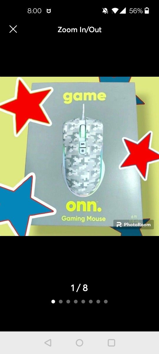 🖥️ NEW Gaming PC Mouse White & Grey Camo With LED light effects
