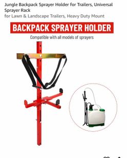 backpack sprayer holder is designed for lawn and landscape trailers