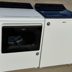 washer and whirlpool dryer   extra large load capacity working perfectly extra for delivery same day delivery and installation avai