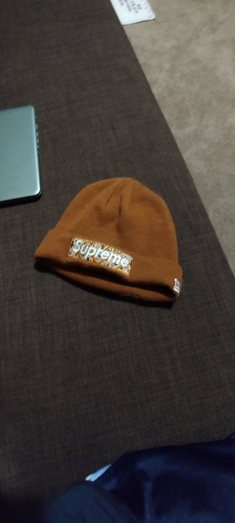 Brown Supreme Box Beanie