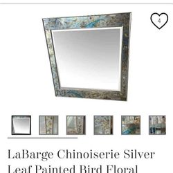 Authentic Certified LaBarge Silver Leaf Mirror 