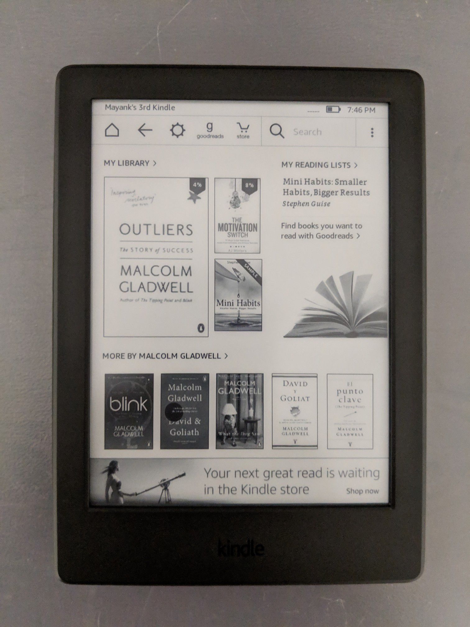 Amazon Kindle Latest Generation E Book Reader