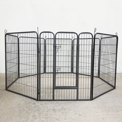 New In Box $115 Dog 8-Panel Playpen, Each Panel 40” Tall X 32” Wide Heavy Duty Pet Exercise Fence Crate Kennel Gate