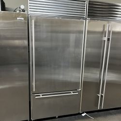 SUB ZERO 36”WIDE BUILT IN STAINLESS STEEL BOTTOM FREEZER 