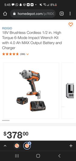 Ridgid Brushless High Torque Impact