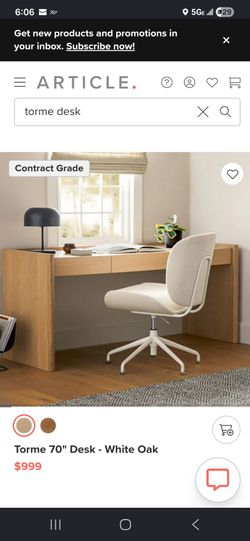 Torme White oak desk