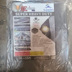 10ft × 16ft Super Heavy Duty Grey Tarp 