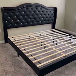 NEW IN BOX Black Platform  Queen And King Bed Frame 