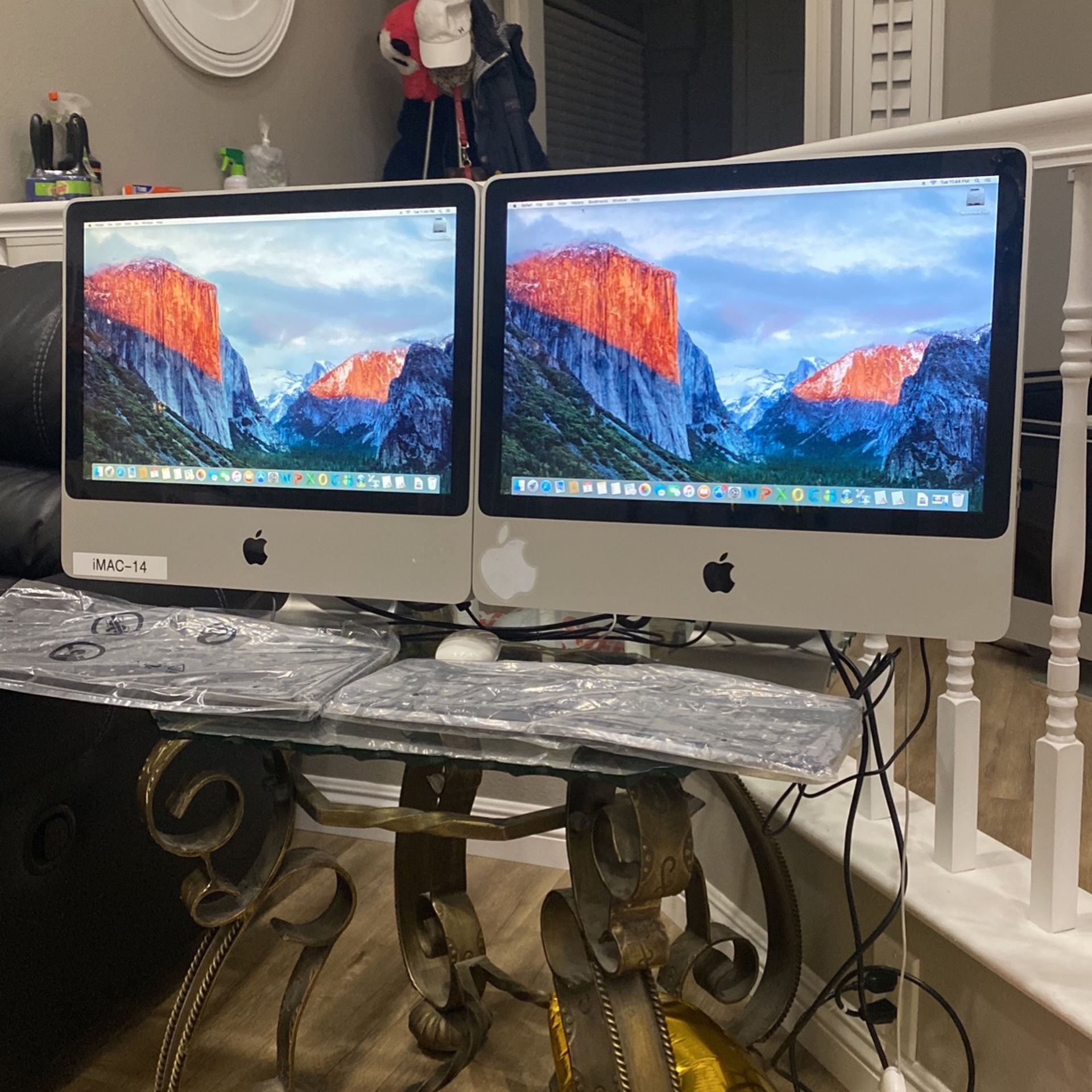 2x Beautiful 20” iMac Desktop Computer MacOS 10.11.6