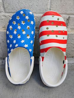 American Flag Crocs Men's 13