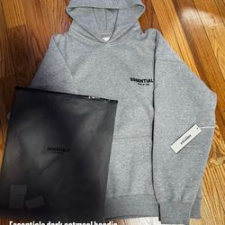 Dark oatmeal essentials hoodie