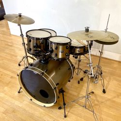 PDP MainStage Complete 5 Piece Drum Set 22 10 12 16 14” Zildjian Cymbals Stands Throne $425 Cash In Ontario 91762 Good Condition Sticks Key