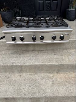 DCS 36 inch 6 burner stove top