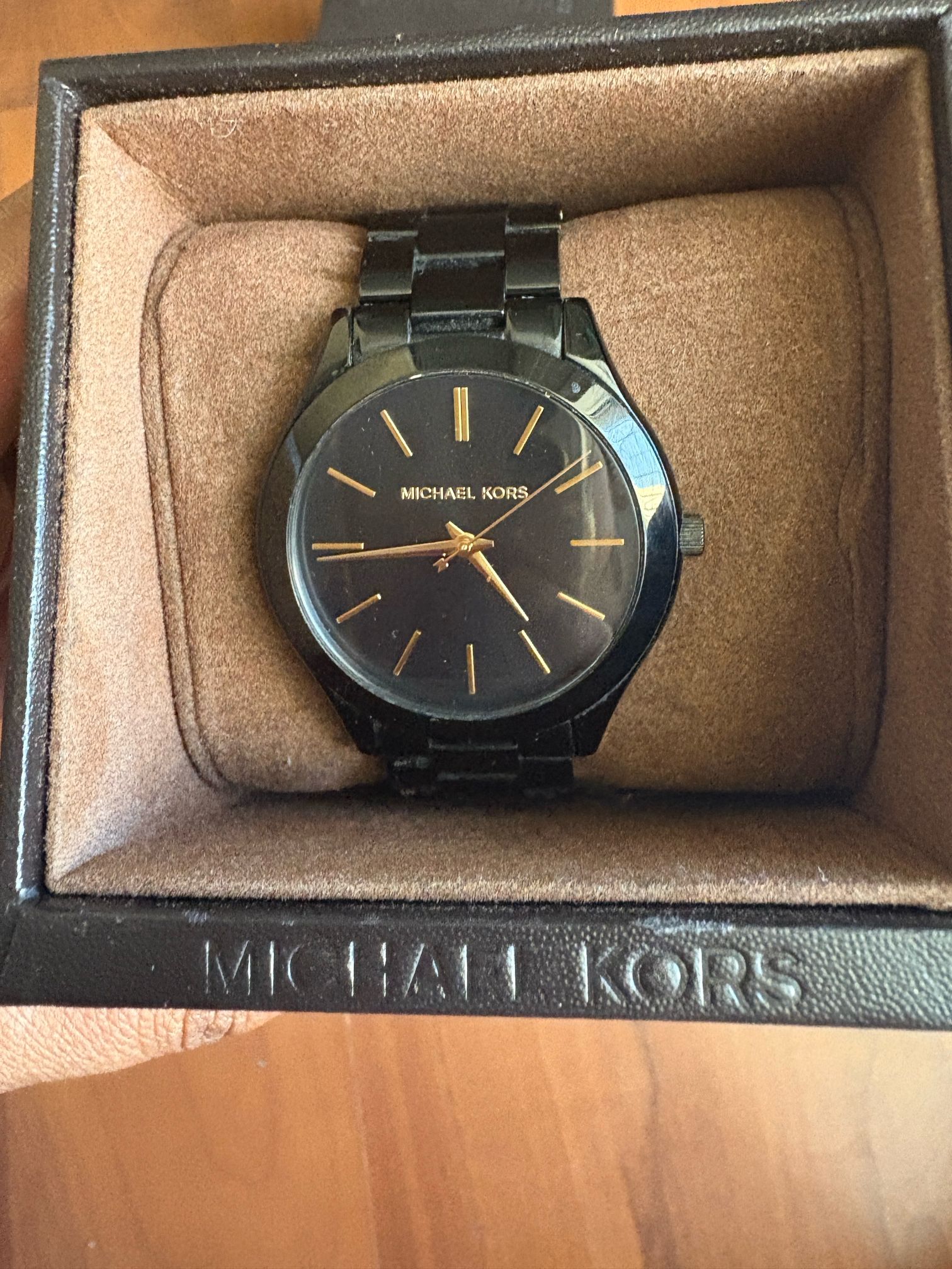 Michael Kors Black and Gold Watch