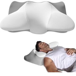 Extra High Loft Cervical Neck Pillow for Broad Shoulders, Firm Contour Memory Foam Support Pillow, High Profile Ergonomic Design for Side Sleepers Who