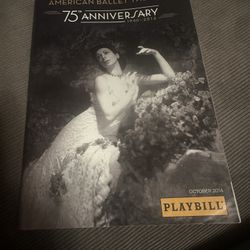 ABT Playbill - 75th Anniversary Edition - October 2014 at the Met Lincoln Center  Description: Celebrate the rich legacy of American Ballet Theatre wi