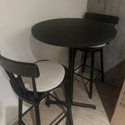 High top table and chairs